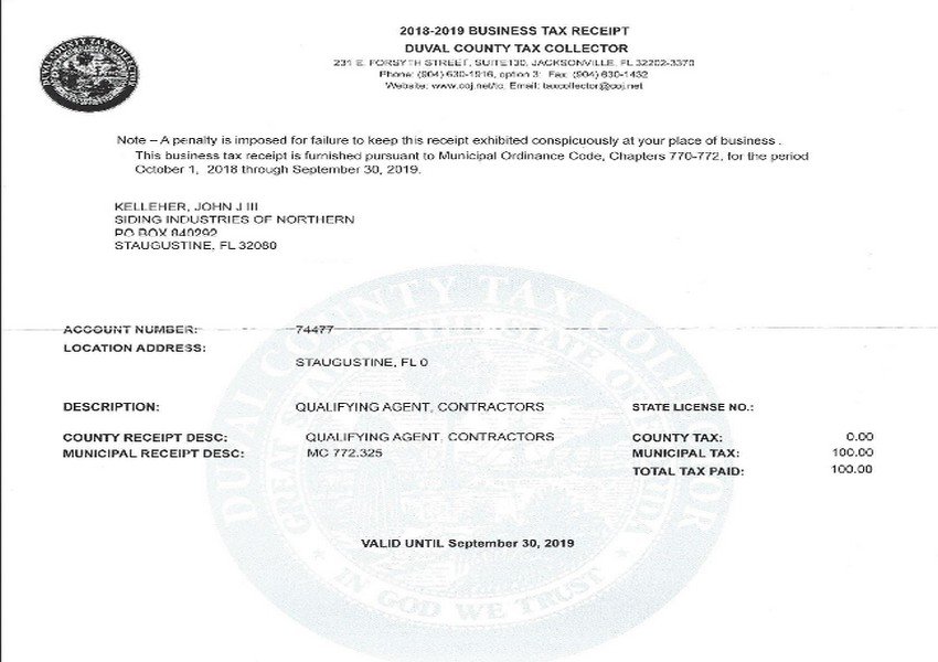 Certification Siding Industries